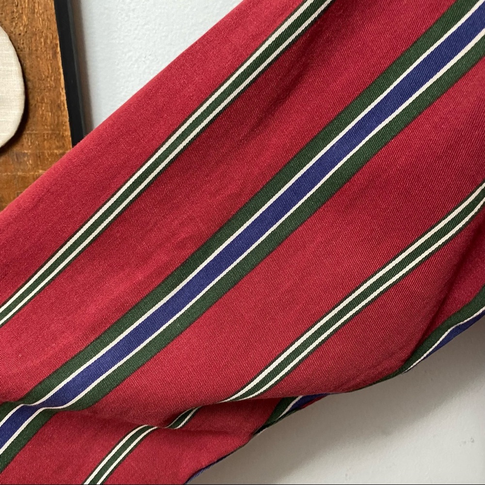 🍄 5/$30 Vintage Striped Mandarin Shirt - Picture 4 of 13